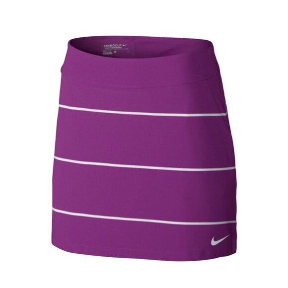 Nike Golf Purple Striped Dri-Fit Athletic Skort/Skirt - Picture 1 of 8